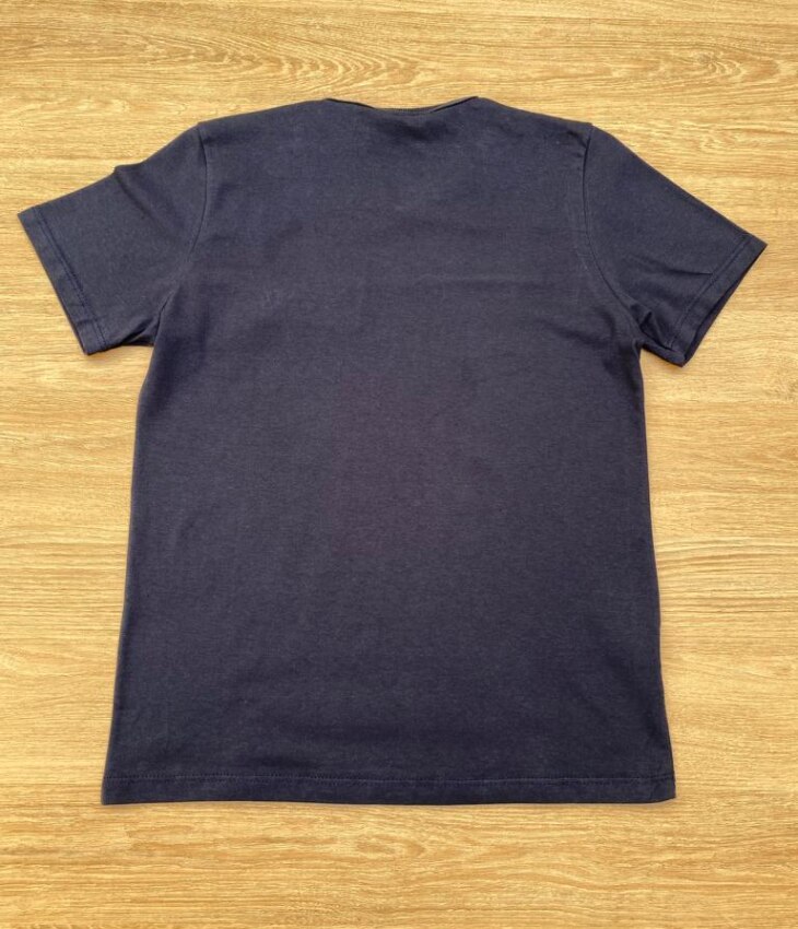 fernandaramoskids com br Camiseta Infantil Masculina Tradicional Azul Marinho com Botão 2