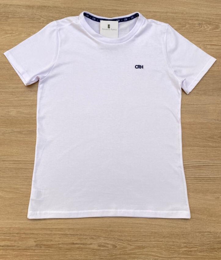 Camiseta Infantil Masculina Tradicional Branca Fernanda Ramos Kids