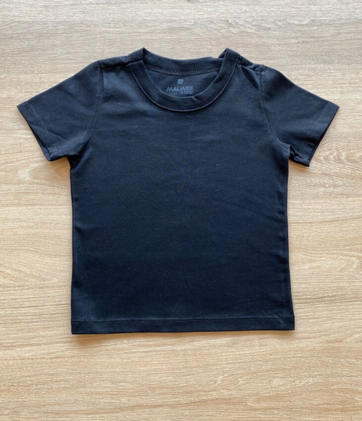 Camiseta Infantil Masculina Tradicional Cor Preta Fernanda Ramos Kids