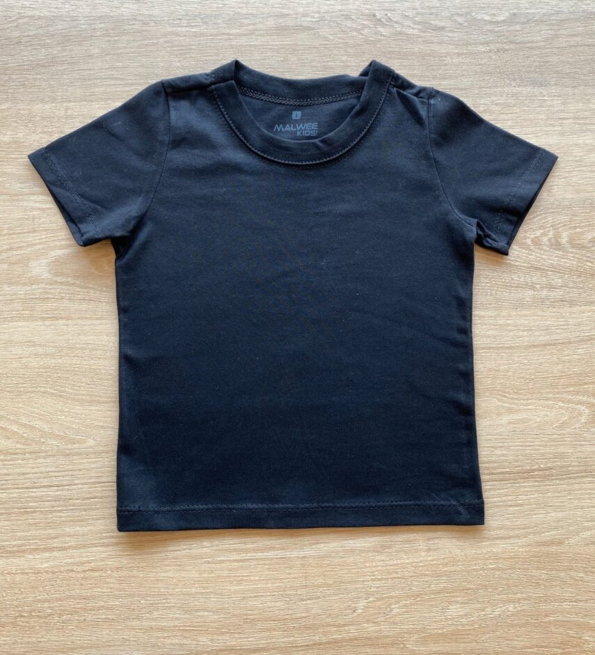 Camiseta Infantil Masculina Tradicional Cor Preta Fernanda Ramos Kids