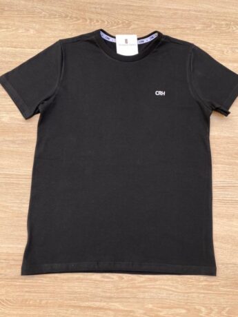 Camiseta Infantil Masculina Tradicional Preta Fernanda Ramos Kids
