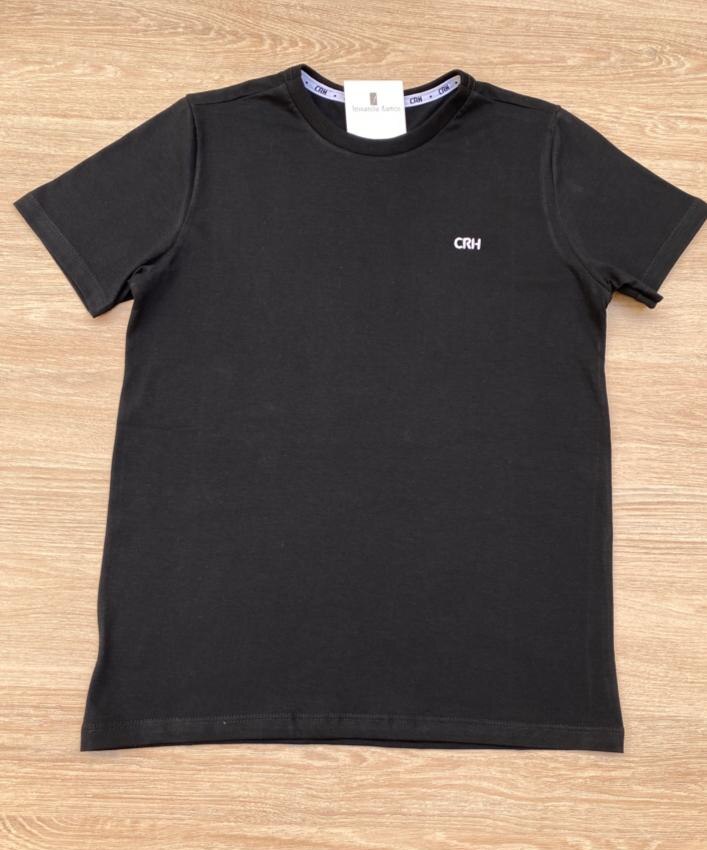 Camiseta Infantil Masculina Tradicional Preta Fernanda Ramos Kids
