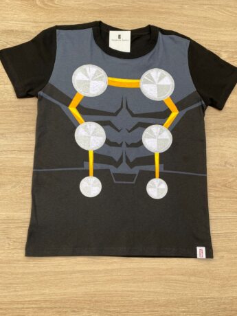 Camiseta Infantil Masculina Tradicional Preta com Estampa Fernanda Ramos Kids