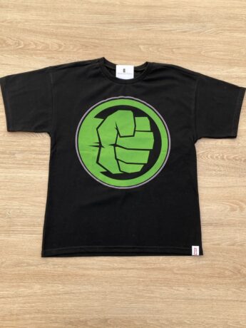Camiseta Infantil Masculina Tradicional Preta Estampa Verde Fernanda Ramos Kids