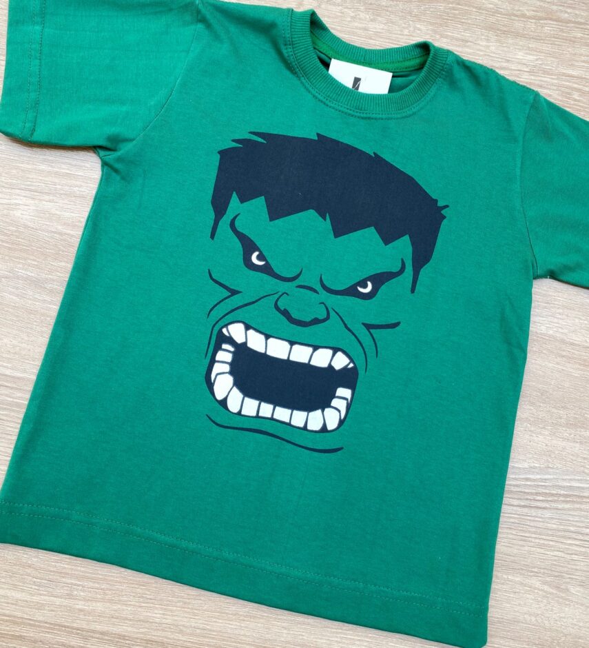 fernandaramoskids com br Camiseta Infantil Masculina Verde com Estampa Preta 1