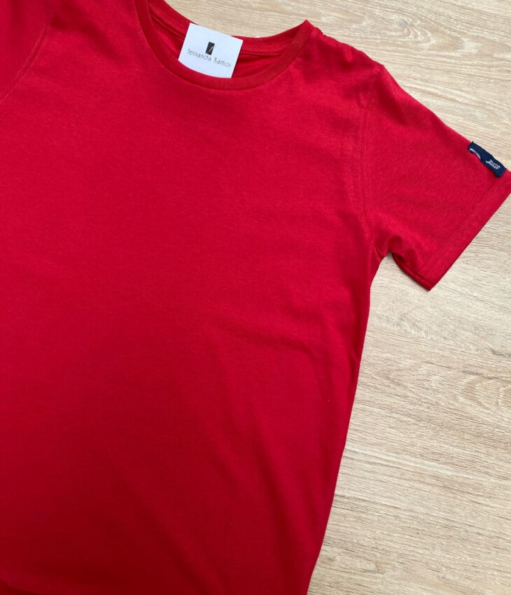 fernandaramoskids com br Camiseta Infantil Masculina Vermelha Básica 1