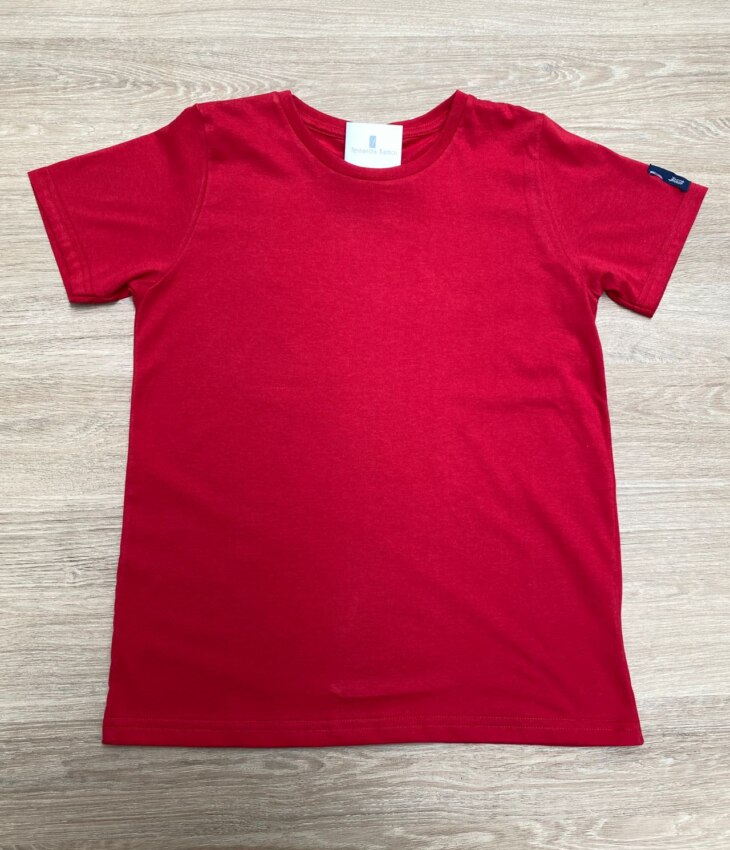 Camiseta Infantil Masculina Vermelha Básica Fernanda Ramos Kids