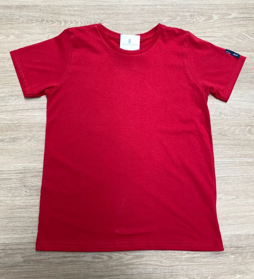 Camiseta Infantil Masculina Vermelha Básica Fernanda Ramos Kids