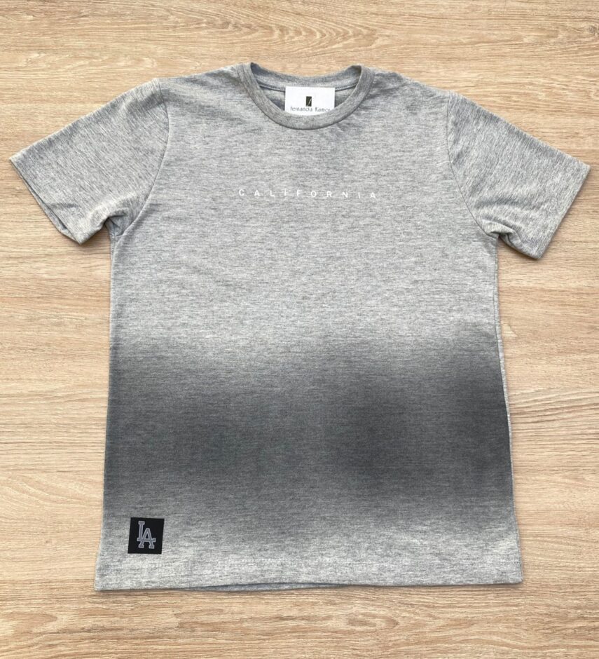 Camiseta Manga Curta Infantil Masculina California Cinza Fernanda Ramos Kids