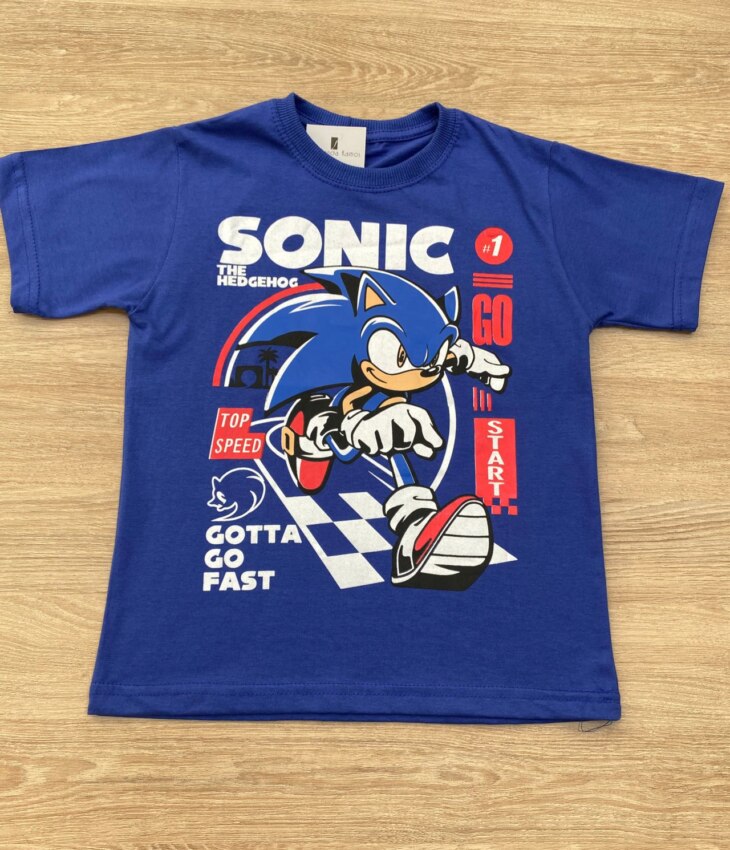 Camiseta Manga Curta Infantil Masculina com Estampa Azul Fernanda Ramos Kids