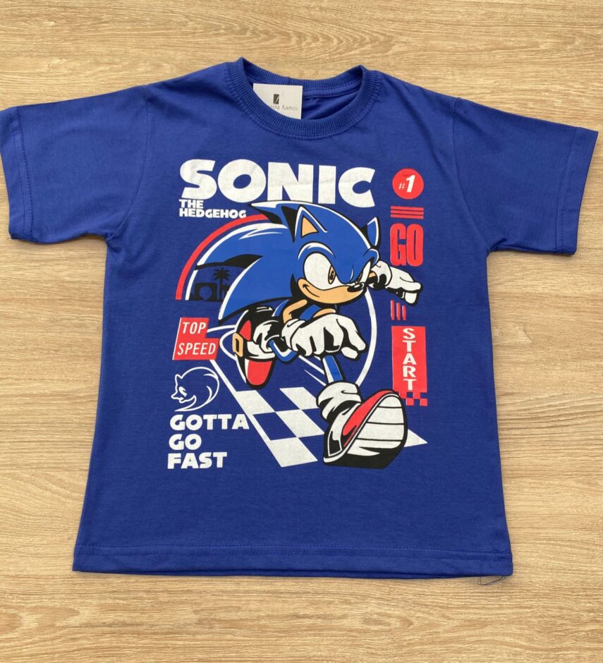 Camiseta Manga Curta Infantil Masculina com Estampa Azul Fernanda Ramos Kids