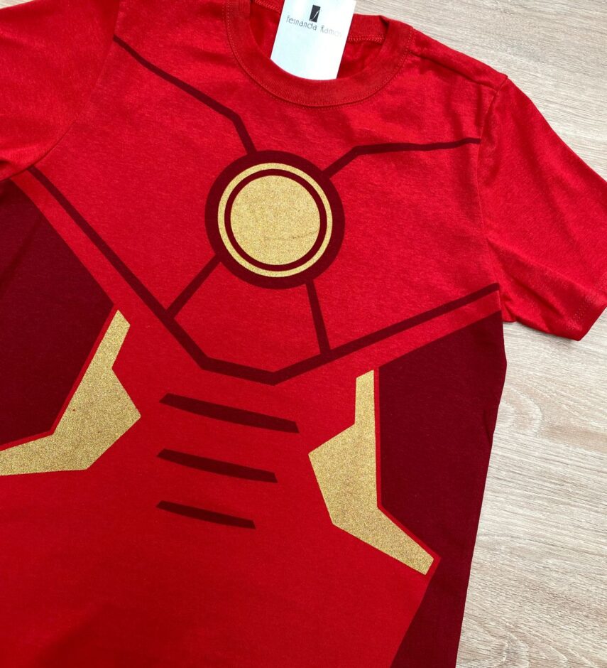fernandaramoskids com br Camiseta Manga Curta Infantil Masculina com Estampa Vermelha 1