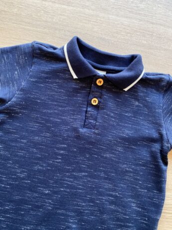 fernandaramoskids com br Camiseta Polo Infantil Masculina Azul Marinho Mesclada 1
