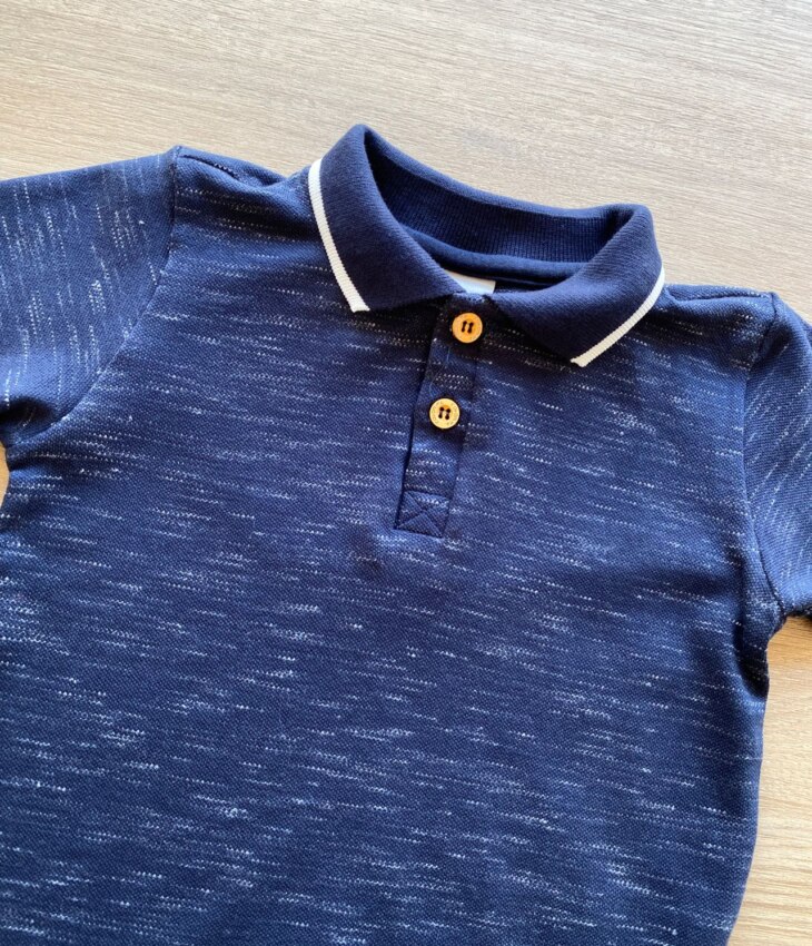 fernandaramoskids com br Camiseta Polo Infantil Masculina Azul Marinho Mesclada 1