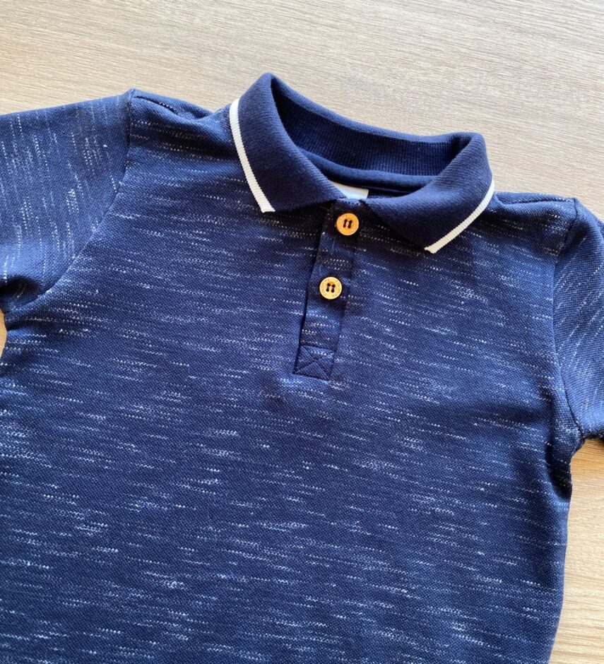 fernandaramoskids com br Camiseta Polo Infantil Masculina Azul Marinho Mesclada 1