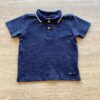 Camiseta Polo Infantil Masculina Azul Marinho Mesclada Fernanda Ramos Kids