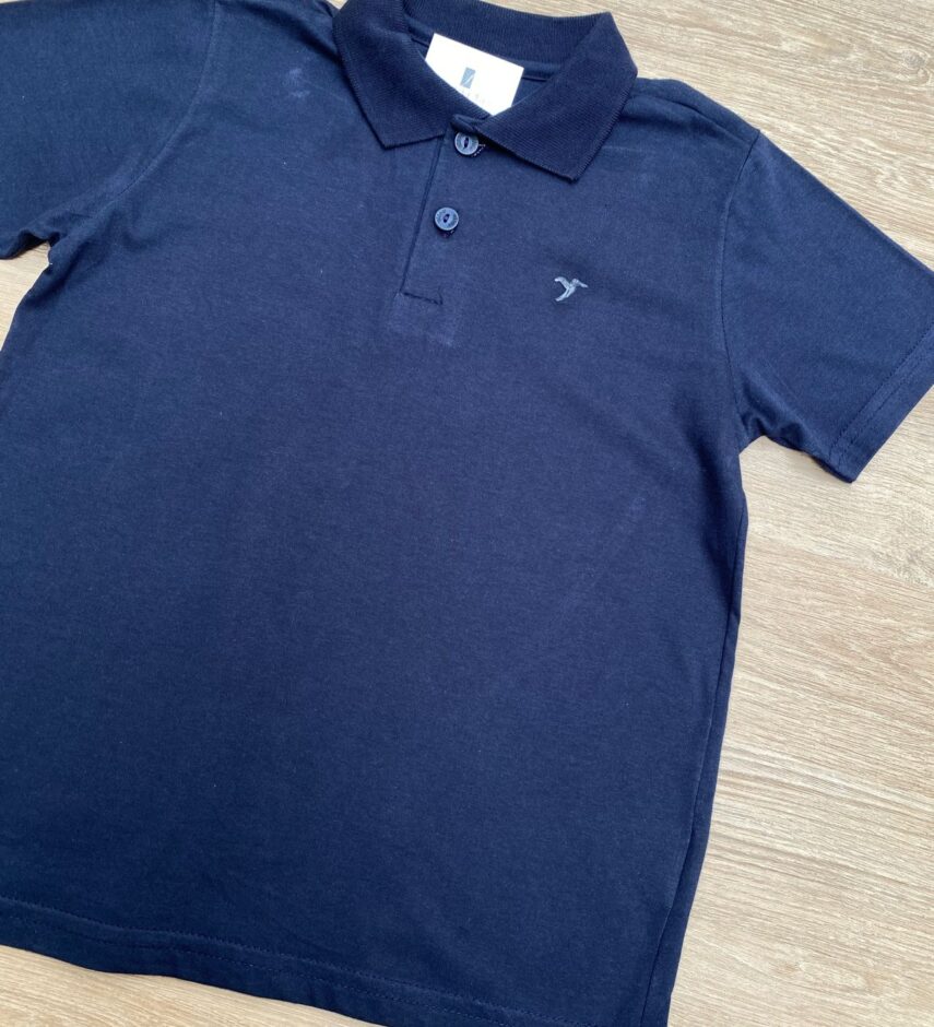 fernandaramoskids com br Camiseta Polo Infantil Masculina Cor Azul Escuro 1