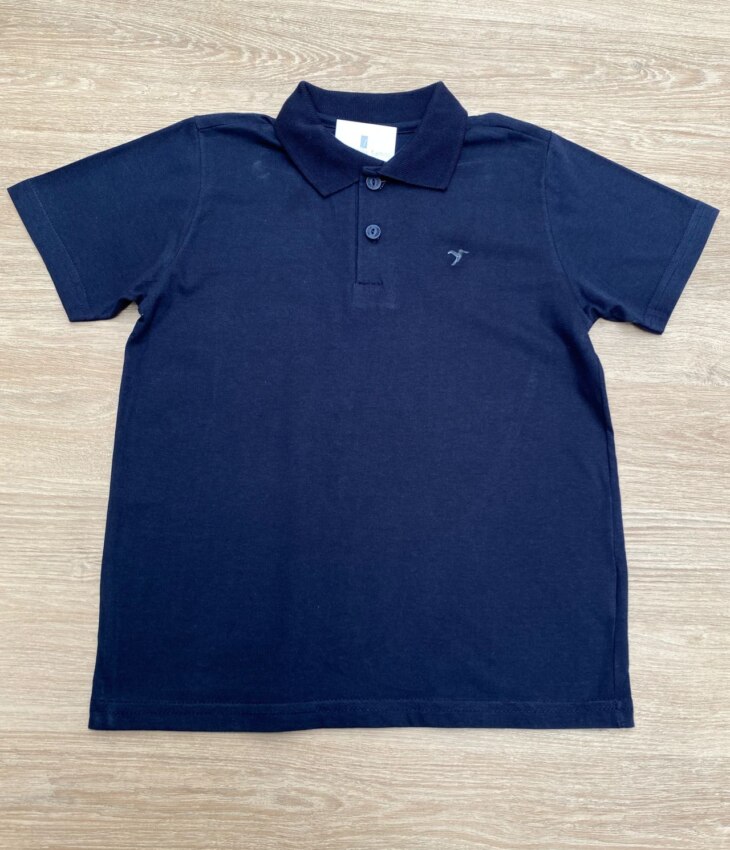 Camiseta Polo Infantil Masculina Cor Azul Escuro Fernanda Ramos Kids