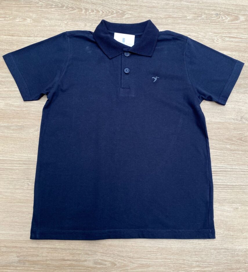 Camiseta Polo Infantil Masculina Cor Azul Escuro Fernanda Ramos Kids