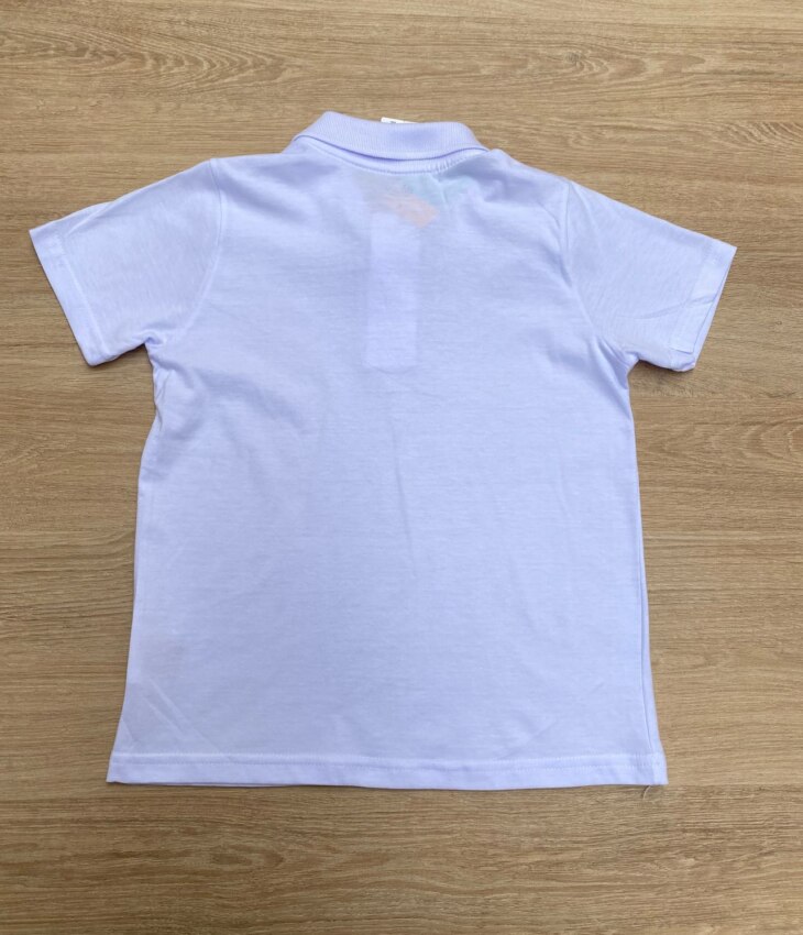 fernandaramoskids com br Camiseta Polo Infantil Masculina Cor Branca 2