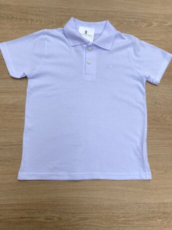 Camiseta Polo Infantil Masculina Cor Branca Fernanda Ramos Kids