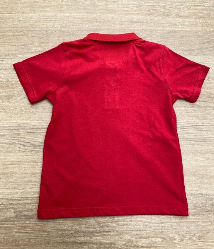 fernandaramoskids com br Camiseta Polo Infantil Masculina Cor Vermelha 2