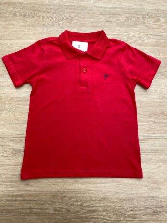 Camiseta Polo Infantil Masculina Cor Vermelha Fernanda Ramos Kids