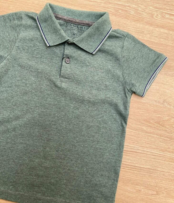 fernandaramoskids com br Camiseta Polo Infantil Masculina Ogochi Casual Slim Verde 5917 1