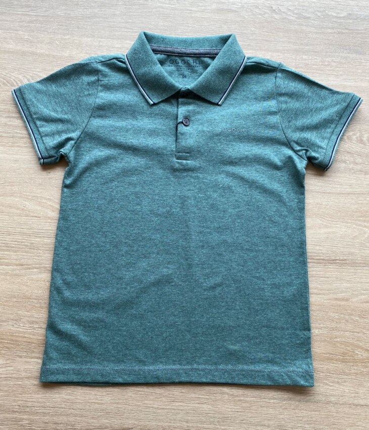 Camiseta Polo Infantil Masculina Ogochi Casual Slim Verde Fernanda Ramos Kids