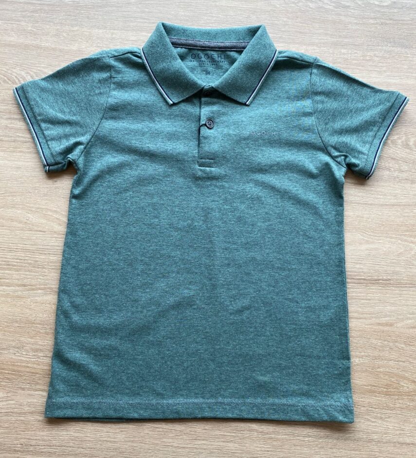 Camiseta Polo Infantil Masculina Ogochi Casual Slim Verde Fernanda Ramos Kids