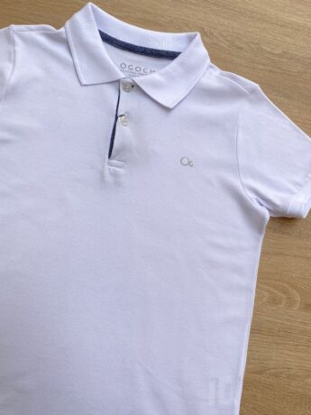 fernandaramoskids com br Camiseta Polo Infantil Masculina Ogochi Essencial Slim Branca 1