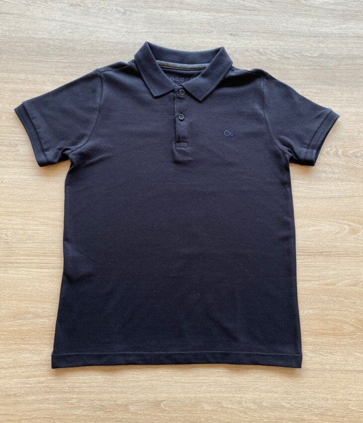 Camiseta Polo Infantil Masculina Ogochi Essencial Slim Preta Fernanda Ramos Kids