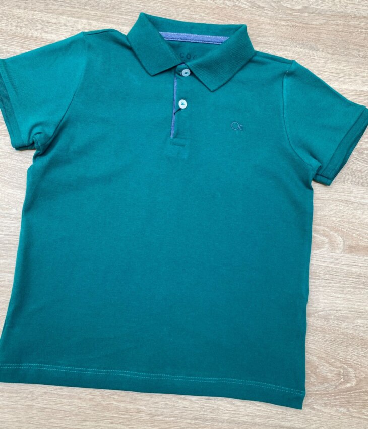 fernandaramoskids com br Camiseta Polo Infantil Masculina Ogochi Essencial Slim Verde 1