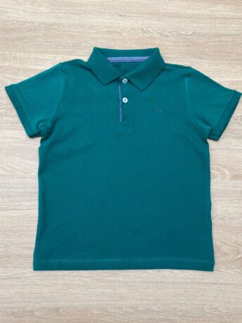 Camiseta Polo Infantil Masculina Ogochi Essencial Slim Verde Fernanda Ramos Kids