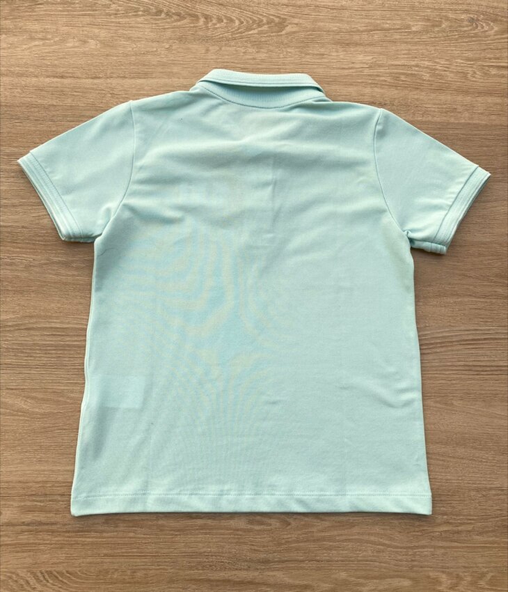 fernandaramoskids com br Camiseta Polo Infantil Masculina Ogochi Essencial Slim Verde Água 2