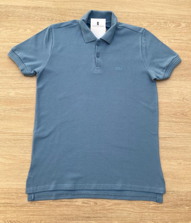 Camiseta Polo Infantil Masculina Tradicional Azul Fernanda Ramos Kids