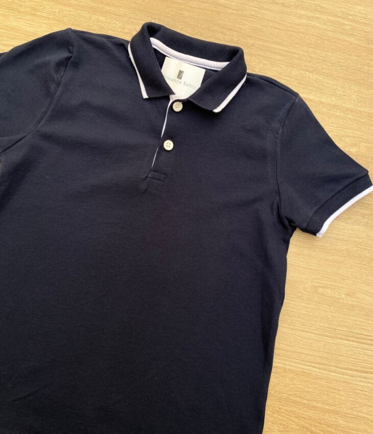 fernandaramoskids com br Camiseta Polo Infantil Masculina Tradicional Azul Marinho 1