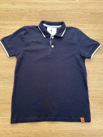 Camiseta Polo Infantil Masculina Tradicional Azul Marinho Fernanda Ramos Kids