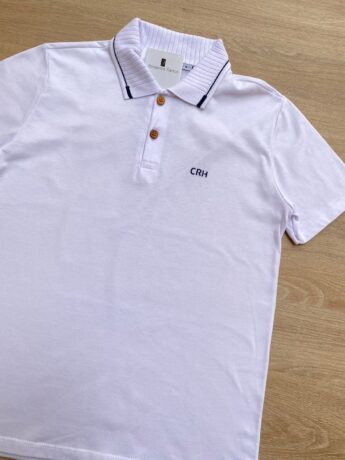fernandaramoskids com br Camiseta Polo Infantil Masculina Tradicional Branca 1