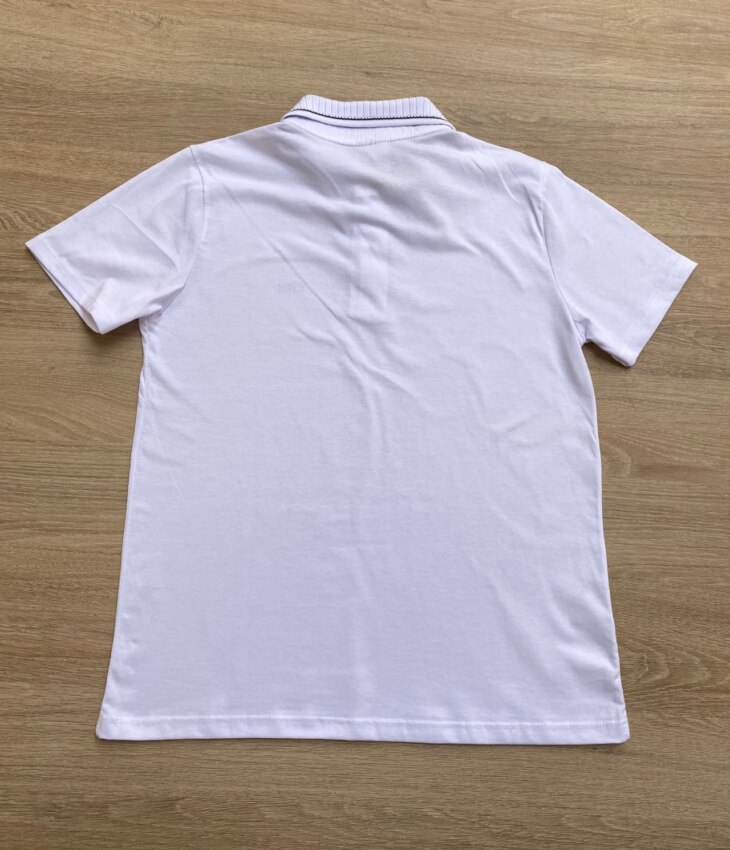 fernandaramoskids com br Camiseta Polo Infantil Masculina Tradicional Branca 2