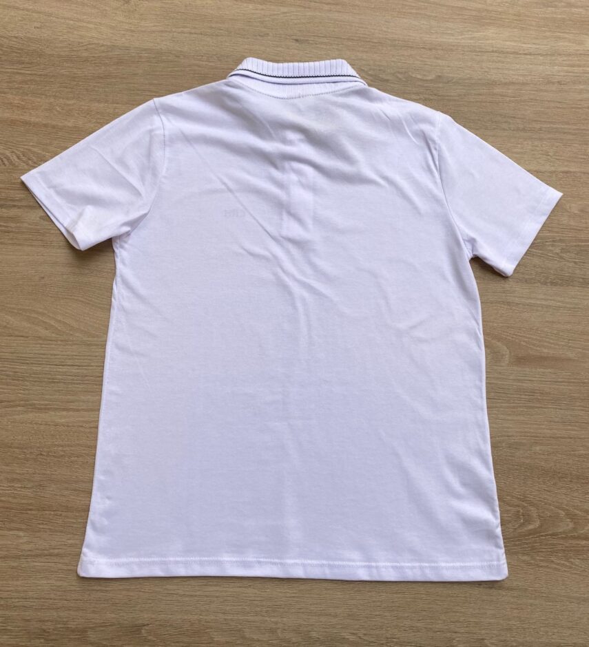 fernandaramoskids com br Camiseta Polo Infantil Masculina Tradicional Branca 2