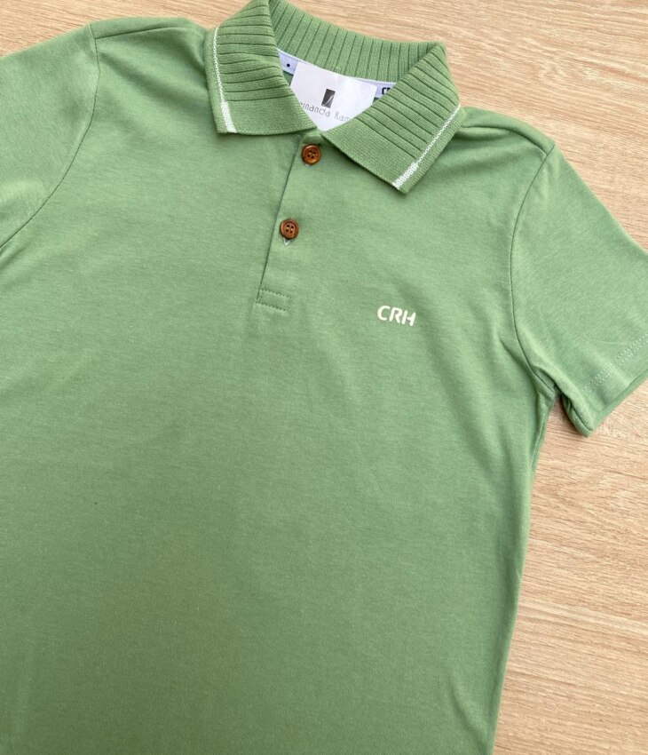 fernandaramoskids com br Camiseta Polo Infantil Masculina Tradicional Verde 1