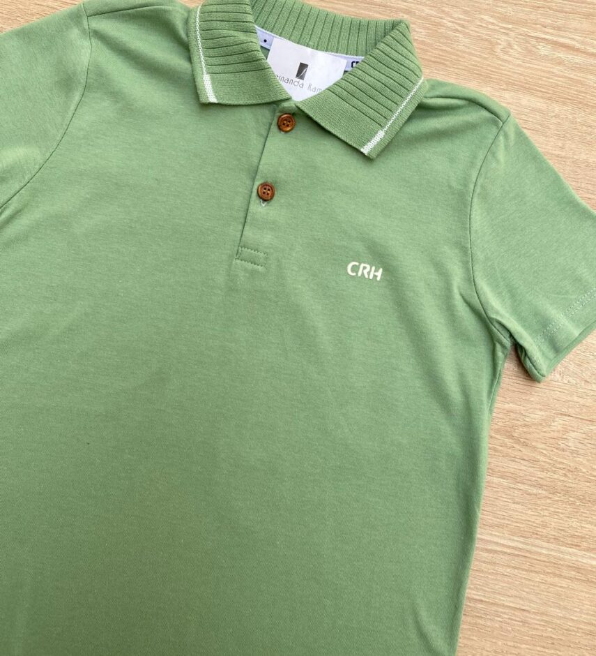 fernandaramoskids com br Camiseta Polo Infantil Masculina Tradicional Verde 1