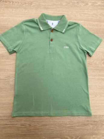 Camiseta Polo Infantil Masculina Tradicional Verde Fernanda Ramos Kids