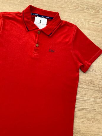 fernandaramoskids com br Camiseta Polo Infantil Masculina Tradicional Vermelha 1