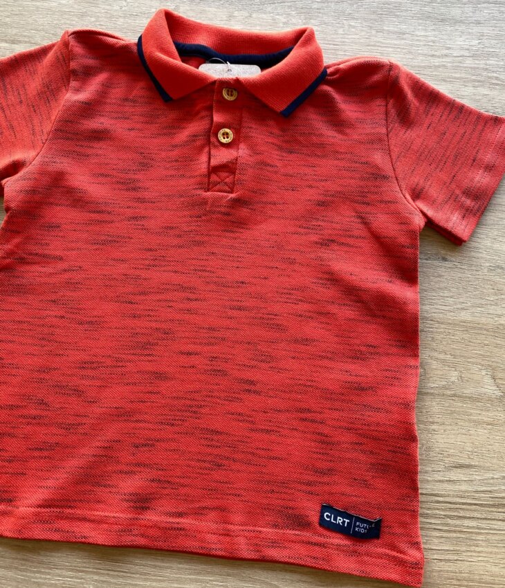 fernandaramoskids com br Camiseta Polo Infantil Masculina Vermelho Mesclada 1