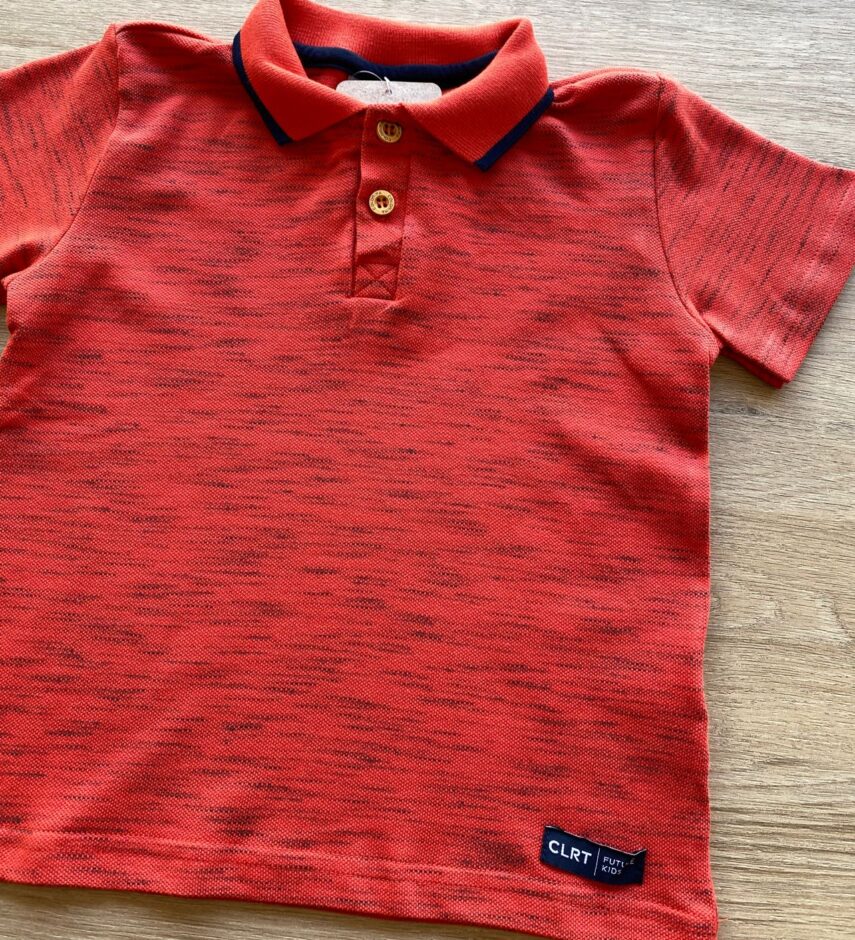 fernandaramoskids com br Camiseta Polo Infantil Masculina Vermelho Mesclada 1