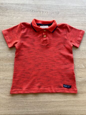 Camiseta Polo Infantil Masculina Vermelho Mesclada Fernanda Ramos Kids