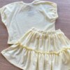 fernandaramoskids com br Conjunto Infantil Feminino Amarelo Cropped My Little Paradise Short Saia 3