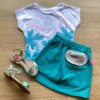 fernandaramoskids com br Conjunto Infantil Feminino Cropped Branco Short Saia Verde Esmeralda 1